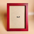5x7 Picture Frames RED Solid Wood Frame, Plastic Panel (Film Needs to be Removed) Table or Wall.Front Window Opening 4.5x6.5 inch. - color: Red, size: 5x7