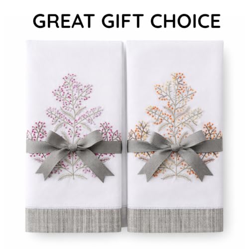 Bathroom Hand Towels Set of 2, Yellow Pink Natural - color: 1287 - Yellow Pink Natural
