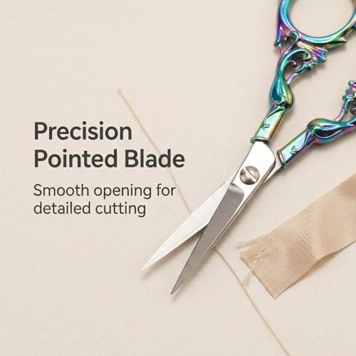 Small Sharp Sewing Embroidery Scissors for Yarn Knitting Needlepoint Crafting Crochet Supplies - color: Colorful