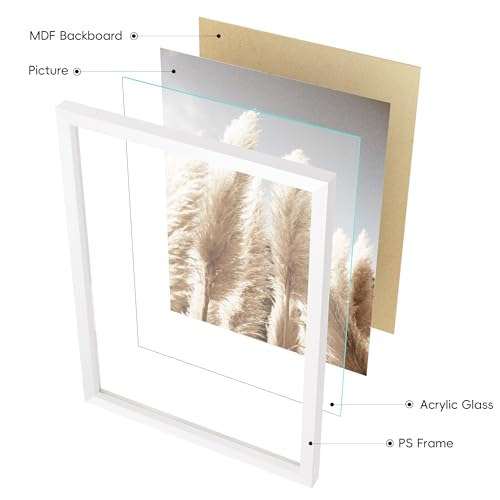 ArtbyHannah Gallery Wall Frame Set, 8 Pack White Picture Frames, Small - color: White, size: Small