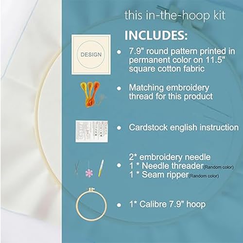 Huacan Embroidery Kits for Adults Beginner Stamped Flowers Pattern 4 Pcs DIY Cross Stitch Floral Stitching Sewing Kit 7.9 x 7.9 Inch (Flower 4) - color: Flower 4