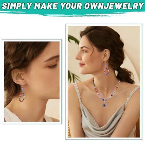 300pcs Glass Crystal Teardrop Beads 6X8mm Drop Glass Spacer Beads Colorful Clear Electroplated Color Crystal Beads for DIY Jewelry Bracelet Making (Facet Drop) - color: Facet Drop