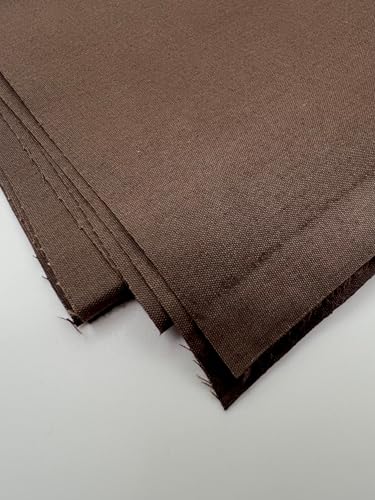 EOVEA - Cotton Polyester Fabric by The Yard – 60" Wide Broadcloth Fabric, Soft, Lightweight & Breathable Material for Lining, Curtains, Bedding, Skirts, Sewing Projects (Brown, 1 Yard) - color: Brown, size: 1 Yard