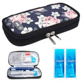 YOUSHARES Insulin Cooler Travel Case - Portable Refrigerated Medicine Case for Insulin Pen, Medication and Diabetic Supplies with 2 TSA Approved Ice Pack - color: Roses