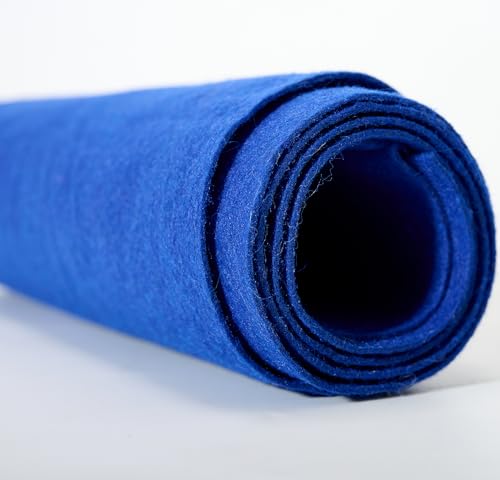 Soft Felt Fabric Sheets 1.6mm Thick Sewing Patwork Material Large Craft Felt Roll Fabric by The Yard (Royal Blue, 18"X 36" Inches) - color: Royal Blue, size: 18"X 36" Inches