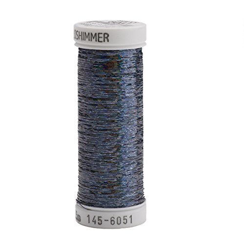 Sulky of America Holoshimmer Polyester Metallic Thread, 250 yd, Artic Black