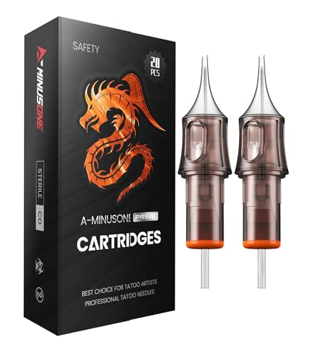 A-minusone 20 Pcs 1209RL Tattoo Cartridge Needles #12 Standard Disposable Tattoo Needle Cartridge Round Liner with Membrane for Tattoo Pen - size: #1209RL