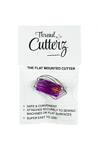 Thread Cutterz Patented Stainless Steel Flat Mountable Quick Thread, Yarn & Embroidery Floss Cutter - Purple - color: Purple