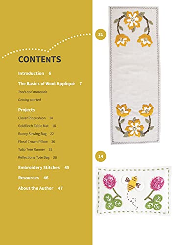 Jump Into Wool Appliqué: For Beginners; 6 Embellished Patterns; Embroidery Stitch Guide