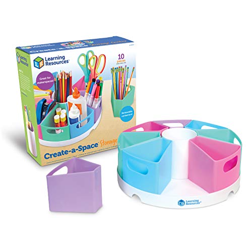 Learning Resources Create-a-Space Storage Center, Pastel - color: Pastel Colors