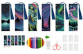 6PCS Cross Stitch Bookmark Kit for Adult Beginners Landscape Cross Stitch Kits with Backing Felt Floss Instruction DIY Stamped Embroidery Bookmark Kit for Starter Adults Book Lovers (2.3x7.8 inch) - color: SQY001