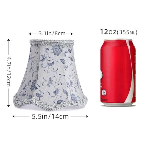 Fuloon Small Clip on Chandelier Lamp Shades, 6 Pack, Irises - color: Irises, size: 6 Pack