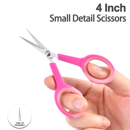 Zicolu Premium Sewing Scissors Bundle: Heavy Duty Fabric, Detail Embroidery & Small Selvedge Scissors, Thread Snips for Tailoring, Dressmaking, Quilting & Arts&Crafts - size: 8.1"/5.1"/5"/4"