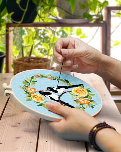 TINDTOP Embroidery Kit for Beginners Adult, Bird Embroidery Kit - color: Bird