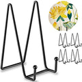 Hoewina 5 Pack 6 Inch Plate Stands for Display, Plate Holder Display Stand