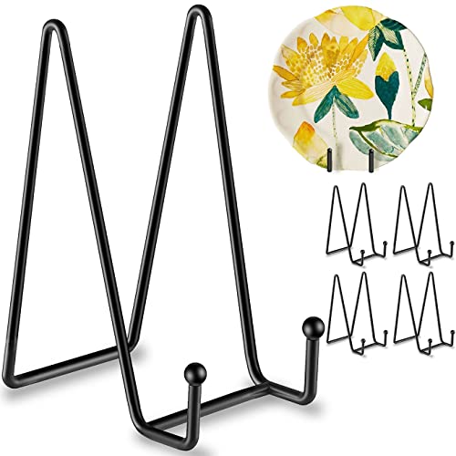 Hoewina 5 Pack 6 Inch Plate Stands for Display, Plate Holder Display Stand