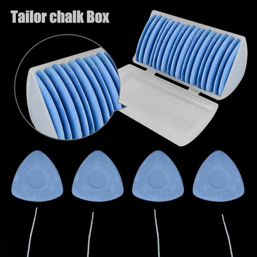 Tailors Chalk,20 Pack Triangle Tailor's Fabric Marker Chalk,Fabric Markers for Sewing,Sewing Notions & Accessories (Blue) - color: Blue