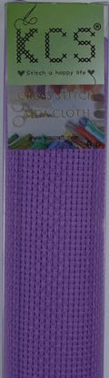 KCS 2 pc of 15" x 18"(38cmx45cm) Counted Cross Stitch Cotton Aida Cloth Needlework Fabric Box (Lavender, 11CT) - color: Lavender, size: 11CT