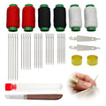 Amzlysdok 37PCS Big Eye Steel Sewing Needles Kit,Stainless Steel Sewing Needle for Hand Sewing,Big Eye Steel Needle Set with Thread Ripper for DIY Crafts - size: 37 PCS
