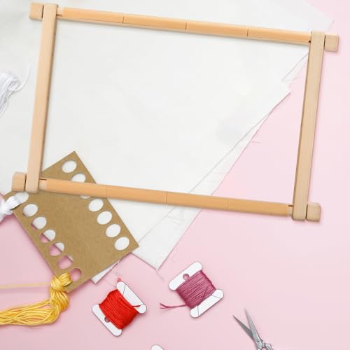 CroBlissful Cross Stitch Scroll Frame with Plastic Clamps for Needlepoint
