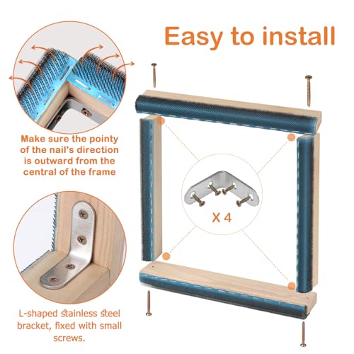 Rug Hooking & Cross Stitch Hoop with Frame Flannel Cover (11.8*11.8 inch)