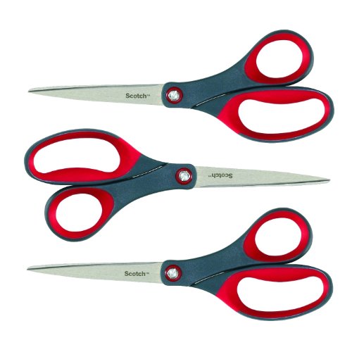 Scotch 8 Precision Scissors Great for Everyday Use (1448) (Pack of 3) - size: 8-Inches (Pack of 3)