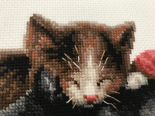 RIOLIS 1724 Kittens in A Basket Counted Cross Stitch Kit 11.81 x 9.45 in - style: Kittens In A Basket 1724