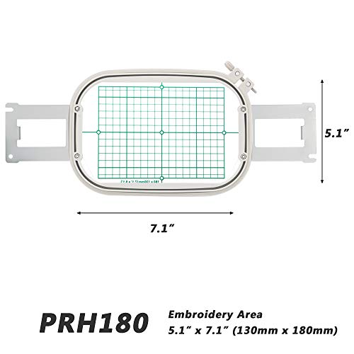 Sew Tech Embroidery Hoop for Brother, 5x7in 130x180mm PRH180 Machine Frame - size: 5.1x7.1" - EPF180