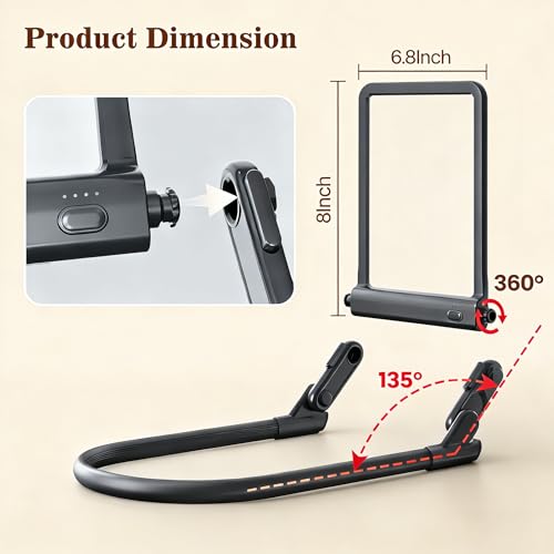 Magnifying Glass with Light for Reading, Hands Free Neck Magnifier Wearable