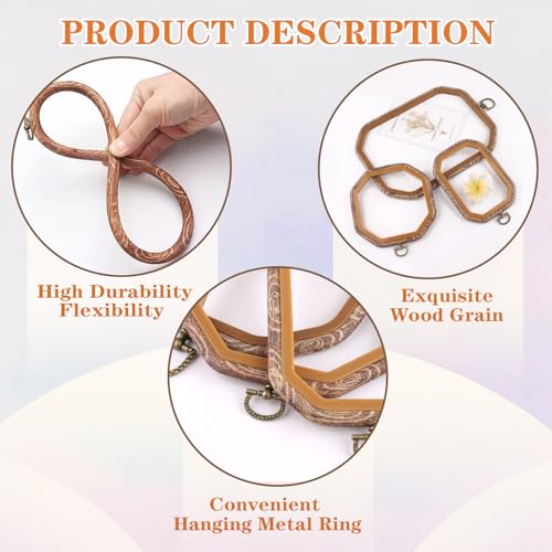 9Pcs Embroidery Hoops,Cross Stitch Frame for Display,Nurge Embroidery Frame