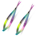 2 Pcs 4.7 Inch Eyebrow Embroidery Sewing Snips Scissors, Dazzling Color - color: Dazzling Color