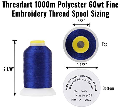 ThreadArt 60wt Embroidery Bobbin Thread, 1000M, Lavender - color: Lavender