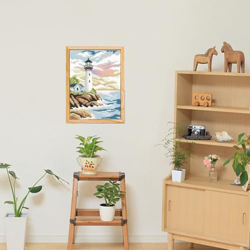 FREEBLOSS 11CT Lighthouse Cross Stitch Wall Hanging Kit 13"*17"