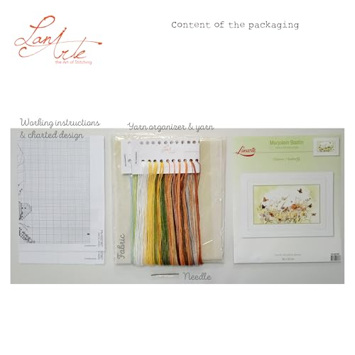 Lanarte Counted Cross Stitch Kit: Flowers (Evenweave) - style: Flowers