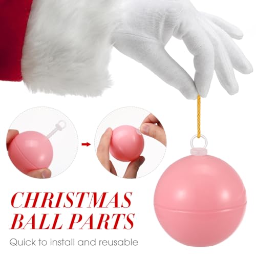 Christmas Foam Ornaments Hanger Caps: 100pcs Foam Ball Snap Locking String String Precut Hanging Ropes Precut Hanging Ropes Fasteners for Christmas Tree Ornament Supply