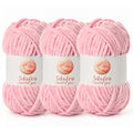 Chenille Yarn for Crocheting Size 5 Bulky Yarn 3 Peach Pink - color: 3 Peach Pink