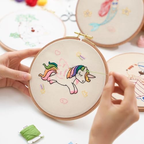 10 PCS Beige Natural Cotton Embroidery Fabric Cloth (7.8 × 7.8 Inch) - size: 7.8 × 7.8 Inch