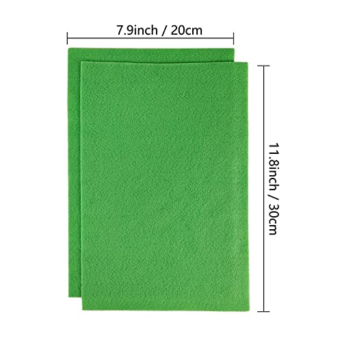 Jtnohx Color Felt Fabric Soft Felt Sheets for Crafts Light Green 20Pc 1.4mm - color: Light Green