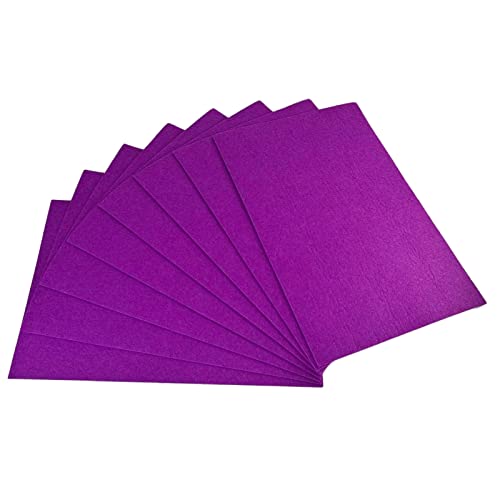 Jtnohx Stiff Felt, 2mm Thick Felt Sheets for Crafts, 8"x12" Hard Felt Fabric Squares 8Pcs for DIY Projects (Purple) - color: Purple