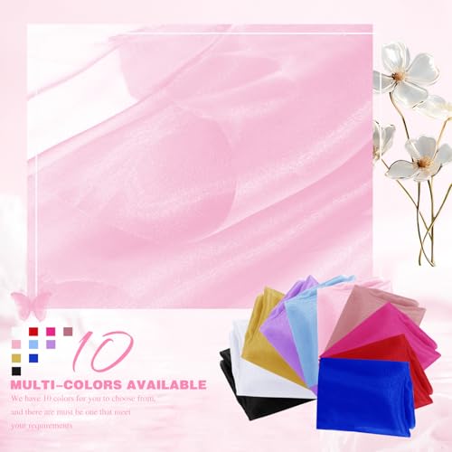 VACVELT Light Pink Sheer Organza Fabric by The Yard 60" Wide (1 Yard) - color: Light Pink, size: 1 Yard