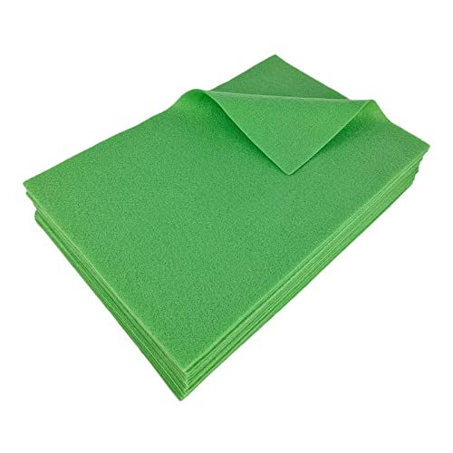 Jtnohx Color Felt Fabric Soft Felt Sheets for Crafts Light Green 20Pc 1.4mm - color: Light Green