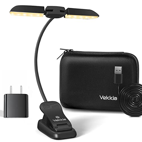 Vekkia 14 LED Book Light with Charger & Travel Case - color: Sable Black
