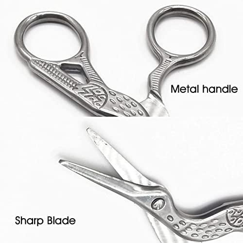 YOOHUA 6PCS Stork Scissors, Crane Design Sewing Scissors Stainless Steel Tip Dressmaker Shears DIY Tools for Embroidery, Craft, Needle Work, Art Work