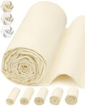 FIVEIZERO 100% Cotton Muslin Fabric by The Yard,63Inch X5 Yards Unbleached Natural Cotton Material–Medium Weight Beige Calico Fabric for Sewing,Quilting,Embroidery,Crafts & Apparel Projects - color: Natural Unbleached, size: 5 yards pre cut