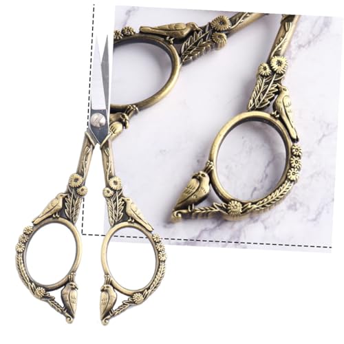 minkissy Stainless Steel Bird Scissors 4.72 in Fine Tip Small Scissors for Eyebrow Beard Eyelash Trimming Embroidery Sewing Craft Home Use Cutter