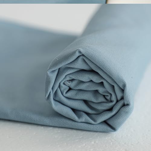Simple&Opulence 100% Cotton Canvas Fabric 10oz. 59 Inch by The Yard, Nature Duck Fabric Textile Medium Weight for Painting, Sewing, Crafts, Embroidery, Bag, Handmade Home Decor(1 Yard, Dusty Blue) - color: Dusty Blue, size: 1 Yard