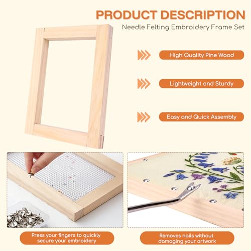 Bensbl 24Pcs Needlepoint Stretcher Bars Kit, 6 Sizes, Cross Stitch Frame - color: 24Pcs