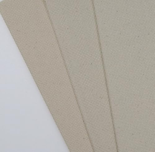 KCS 3 pc of 12" x 18"(30cmx45cm) Counted Cotton Aida Cloth Cross Stitch Fabric (Oatmeal,18CT) - color: Oatmeal, size: 18CT