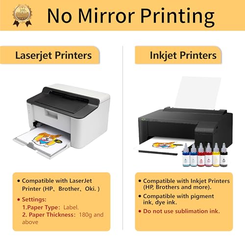 TransOurDream Iron on Heat Transfer Paper for Light Fabric (20 Sheets, 8.5x11") Printable Iron on Transfers for Inkjet Printer & Laserjet Printer, Heat Transfer Vinyl for T Shirts (2 Sheets, 8.5x11") - color: Light, size: 22 Sheets