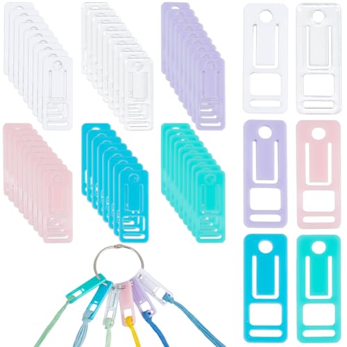 PH PandaHall 60pcs Embroidery Floss Bobbins 6 Colors Acrylic Cross Stitch Thread Bobbin Embroidery Floss Drop Sewing Thread Bobbins Organizers for DIY Craft Sewing Needlework Supplies, 1.9x0.7 Inch - color: White Pink Purple Green Blue